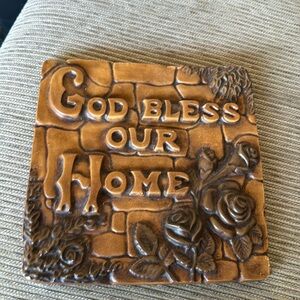 God Bless Our Home plaque